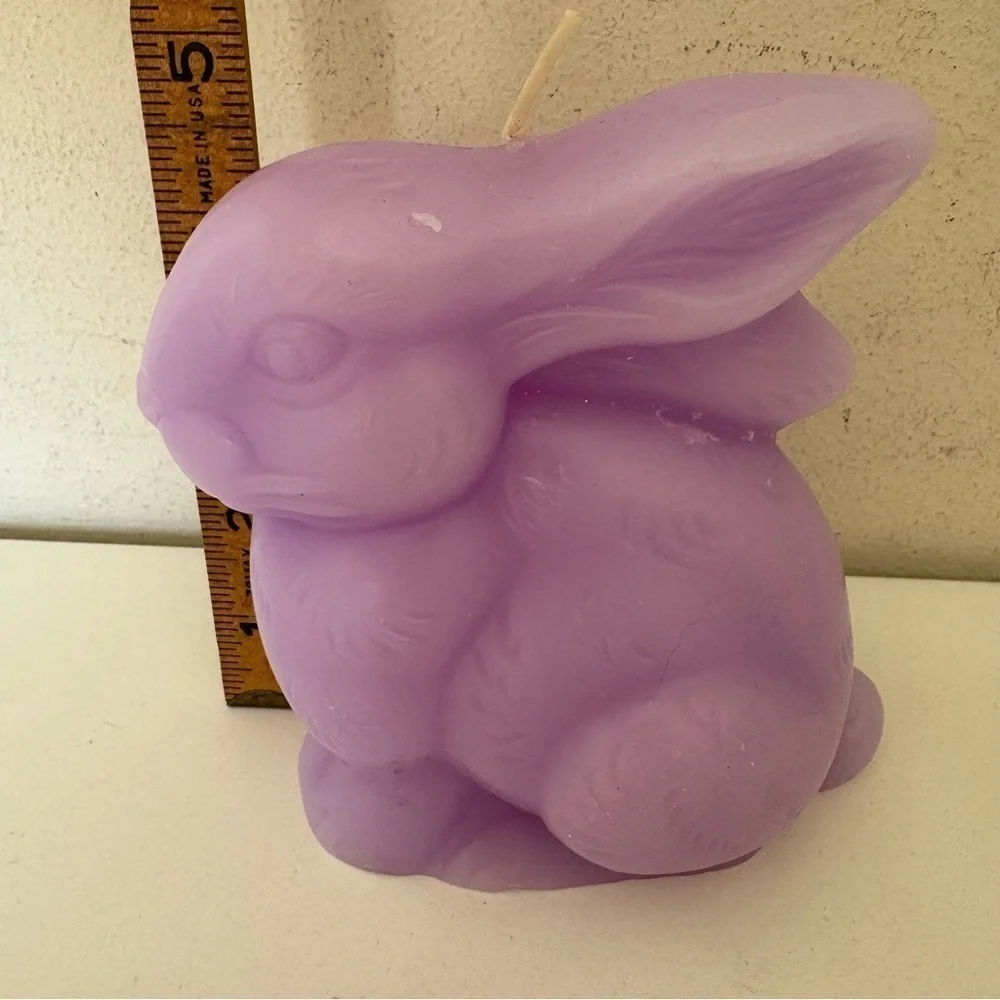 Pier 1 Pastel Lavender Purple Easter Bunny Candles Set of 2